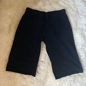 Vintage Michael stars low rise wide leg black capri cut off pants